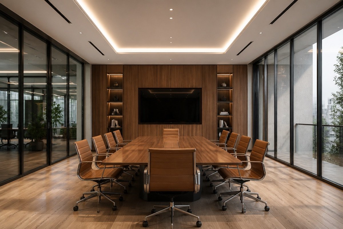 Finished commercial meeting room