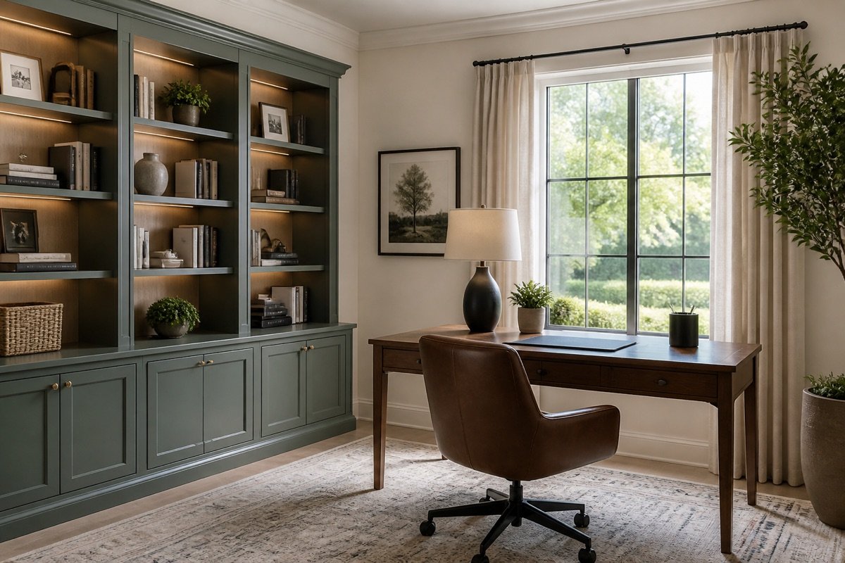 Finished residential home office
